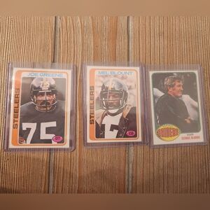 Vintage 1970s Football Trading Cards Lot Of 3